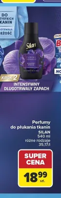 Perfumy do płukania tkanin Silan promocja w Carrefour