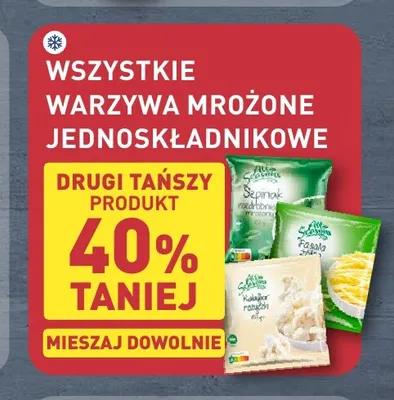 Warzywa mrożone jednoskładnikowe promocja w Aldi