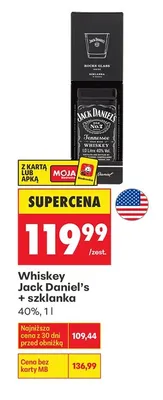 Whiskey + szklanka 1 l promocja w Biedronka