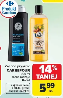 Żel pod prysznic różne rodzaje promocja w Carrefour