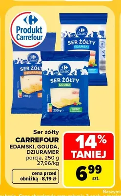 Ser żółty Carrefour Dziuramer promocja w Carrefour