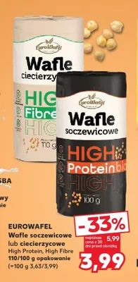 Wafle ciecierzycowe EUROWAFEL High Fibre promocja w Kaufland