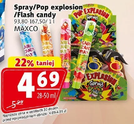 Spray Pop explosion Flash candy promocja w Prim Market
