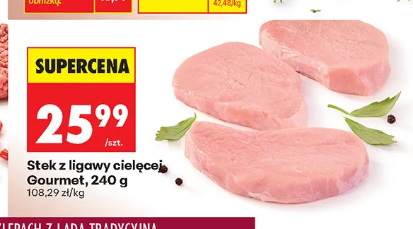 Stek z ligawy cielęcej Gourmet promocja w Biedronka
