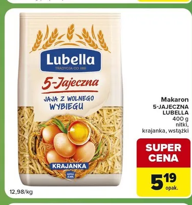 Makaron Lubella 5-Jajeczna krajanka promocja w Carrefour Express