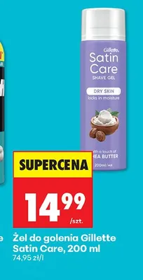 Żel do golenia Gillette Satin Care promocja w Biedronka