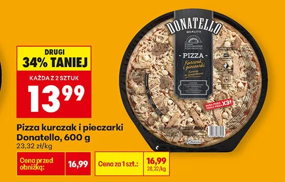 Pizza kurczak i pieczarki promocja w Biedronka
