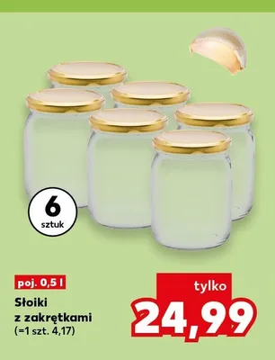 Słoiki z zakrętkami 6-pak 0,5 l promocja w Kaufland