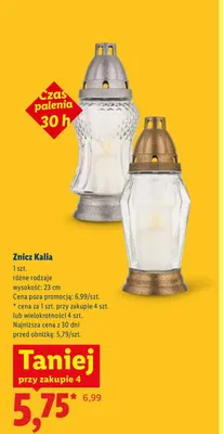 Znicz Kalia 23 cm promocja w Lidl