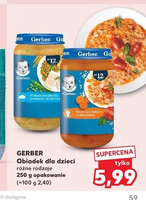 Obiadek Gerber Risotto z indykiem i warzywami promocja w Kaufland