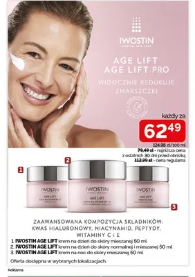 Krem na dzień do skóry normalnej i mieszanej Iwostin Age Lift promocja w Ziko Dermo