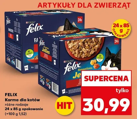 Karma dla kotów różne rodzaje 24x85g promocja w Kaufland