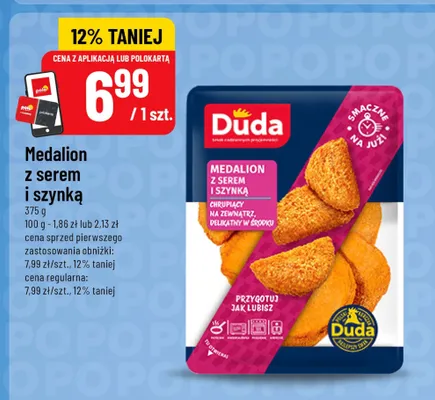 Medalion z serem i szynką Duda promocja w POLOmarket