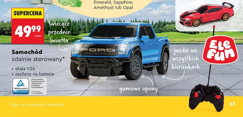 Samochód zdalnie sterowany promocja w Biedronka