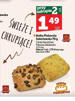 Bułka z dynią Piekarnia Sokołowska promocja w TOPAZ