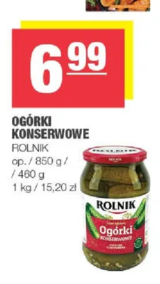 Ogórki konserwowe Rolnik promocja w SPAR