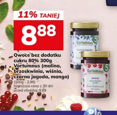 Owoce bez dodatku cukru czarna jagoda Vortumnus promocja w Hitpol