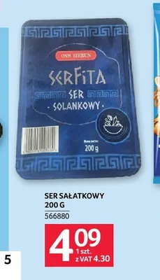 Ser sałatkowy solankowy Serfita promocja w Selgros