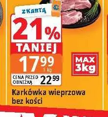Karkówka wieprzowa bez kości promocja w Leclerc