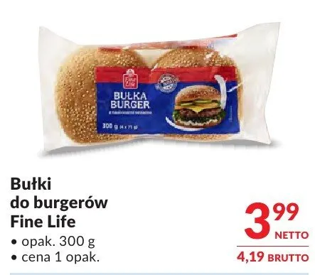 Bułki do burgerów Fine Life promocja w Makro