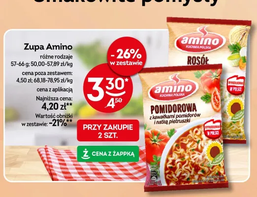 Zupa różne rodzaje (rosół, pomidorowa) promocja w Żabka