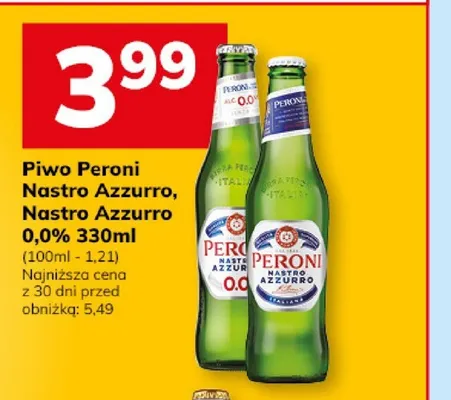 Piwo bezalkoholowe Peroni Nastro Azzurro 0,0% promocja w Hitpol