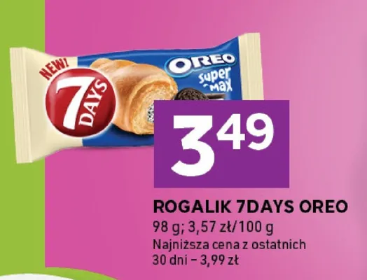 Rogalik 7Days Oreo super max promocja w Stokrotka