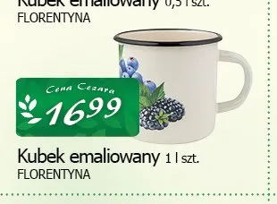 Kubek emaliowany Florentyna 1 l promocja w CEZAR Delikatesy