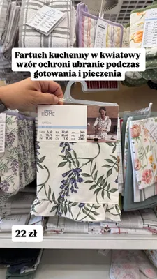 Fartuch kuchenny w kwiatowy wzór Pepco Home promocja w Pepco