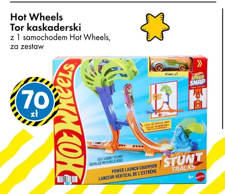 Tor kaskaderski z 1 samochodem Hot Wheels promocja w Tedi