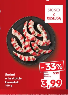 Surimi w kształcie krewetek promocja w Kaufland