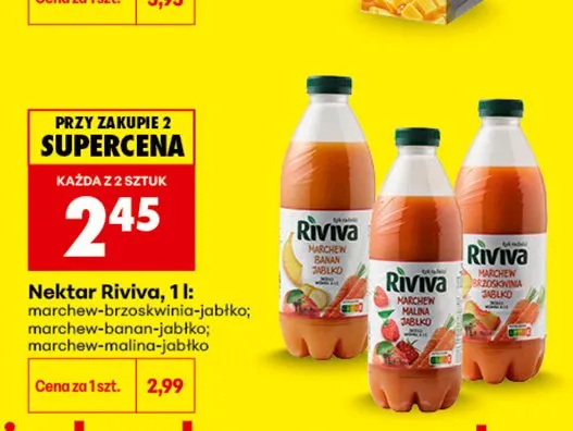 Nektar Riviva Marchew Brzoskwinia Jabłko promocja w Biedronka