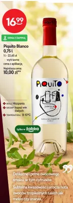 Wino Piquito Blanco promocja w Żabka