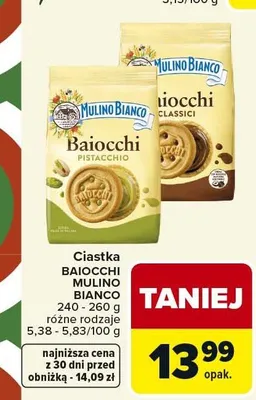 Ciastka Baiocchi Mulino Bianco promocja w Carrefour
