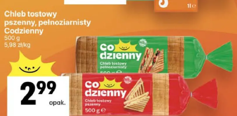 Chleb tostowy pszenny Codzienny promocja w Delikatesy Centrum
