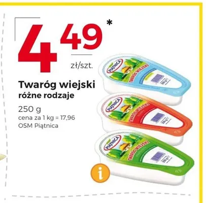 Twaróg wiejski półtłusty Piątnica promocja w Frac