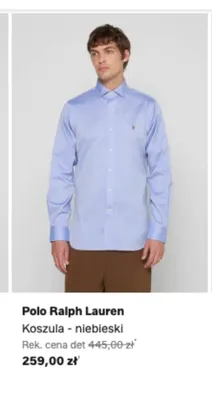 Koszula niebieska Polo Ralph Lauren promocja w Lounge by Zalando