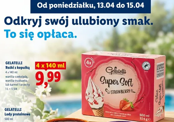 Lody Rożki z kopułką promocja w Lidl