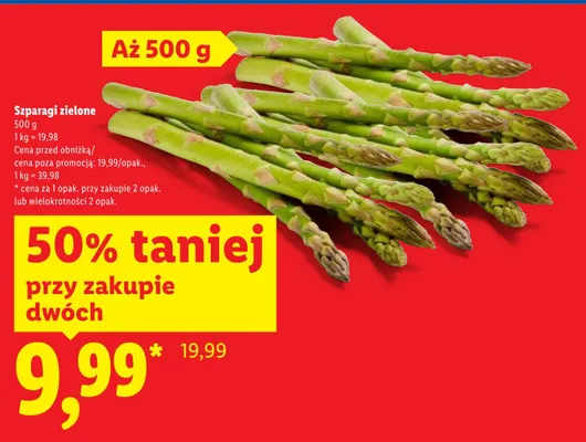 Szparagi zielone promocja w Lidl