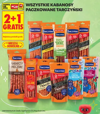 Kabanosy Gryzzale z szynki z cielęciną Tarczyński promocja w Biedronka