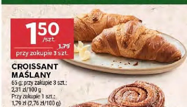 Croissant maślany promocja w Stokrotka