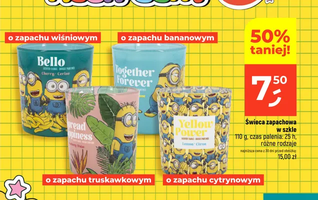 Świeca zapachowa w szkle o zapachu cytrynowym promocja w Dealz
