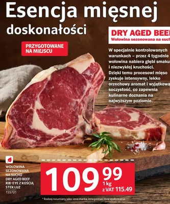 Wołowina sezonowana na sucho Dry Aged Beef Rib-Eye z kością stek luz promocja w Selgros