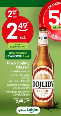 Piwo Dojlidy Classic promocja w Żabka