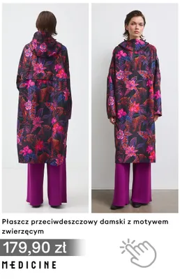 Płaszcz przeciwdeszczowy damski z motywem zwierzęcym Medicine promocja w Medicine