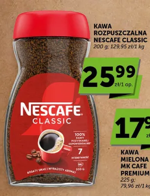Kawa rozpuszczalna nescafe classic promocja w ABC