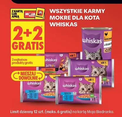 Karma mokra dla kota Whiskas Tasty Mix promocja w Biedronka