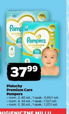 Pieluchy Pampers Premium Care rozm. 5 promocja w Netto