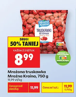 Mrożona truskawka Mroźna Kraina promocja w Biedronka