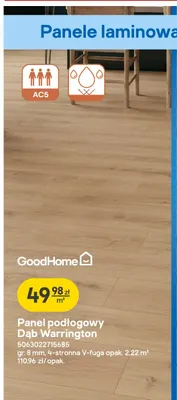 Panel podłogowy GoodHome Dąb Warrington 8 mm AC5 promocja w Castorama